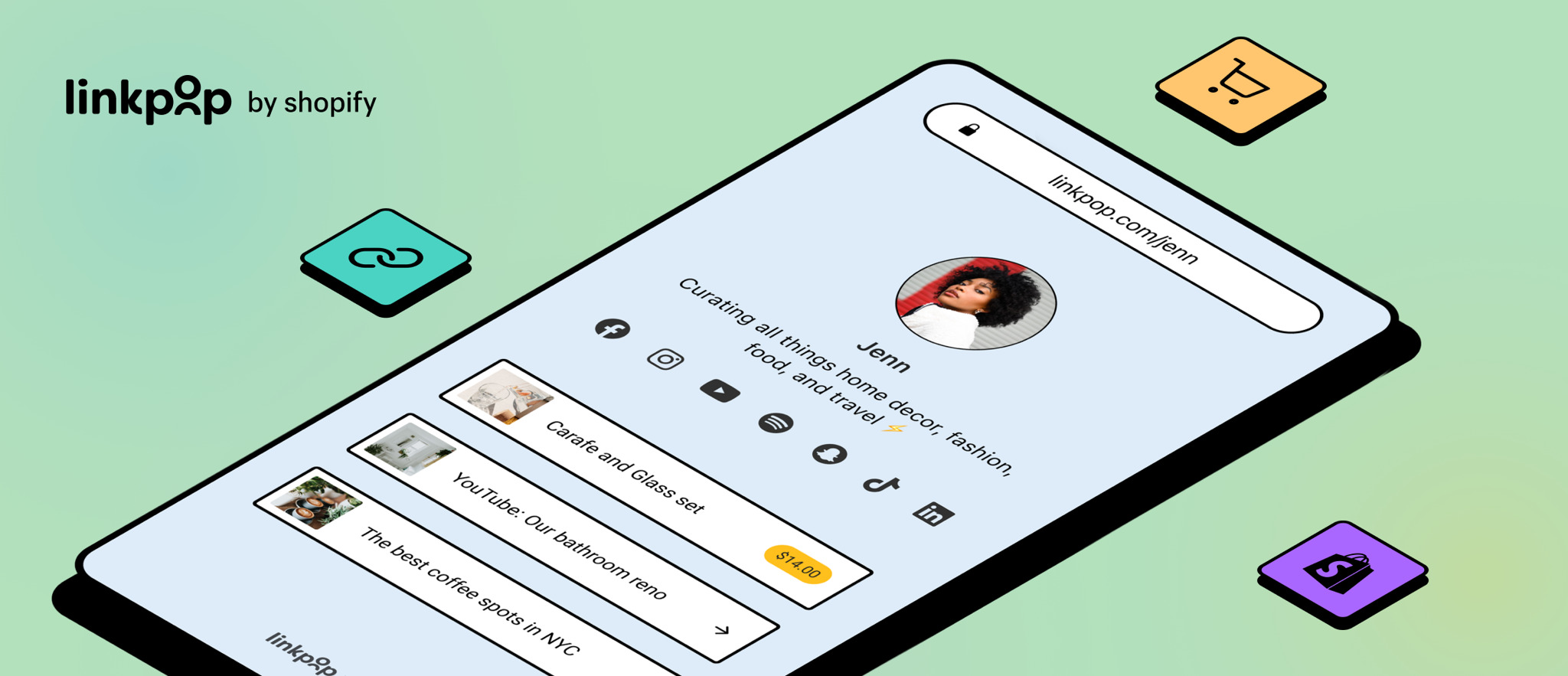 Link in Bio, but Make It Shoppable: Meet Linkpop, Shopify's Newest Offering  for Creators