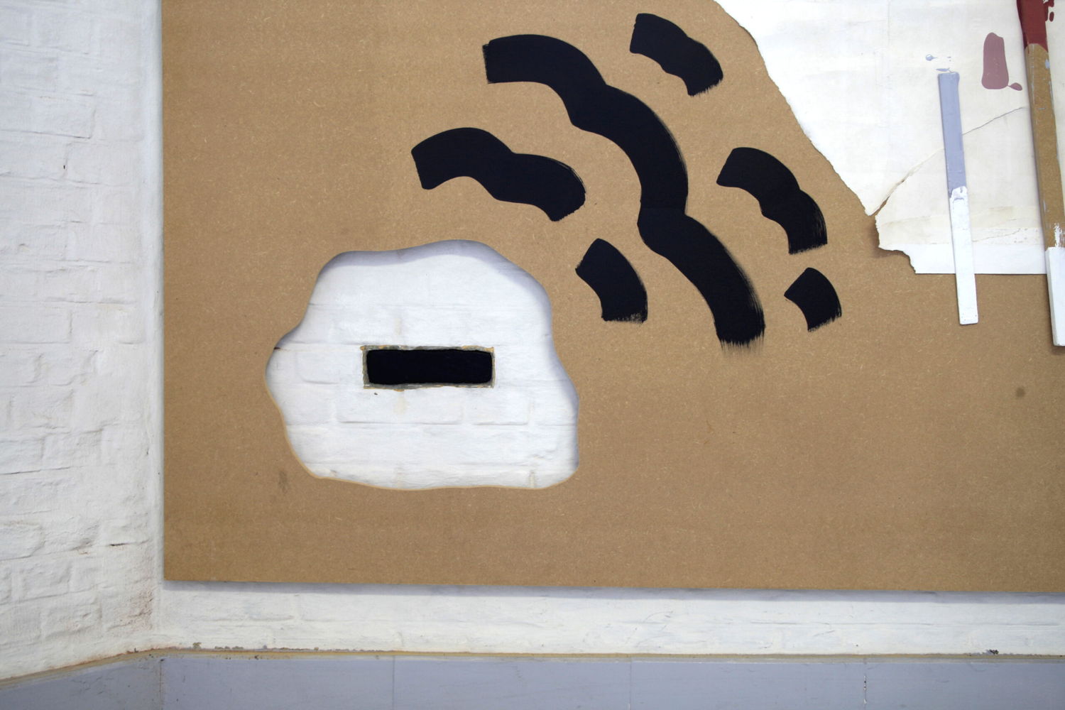Juan Pablo Plazas, Detail including the work Black Brick by Elisa Pinto, 2020 © Juan Pablo Plazas