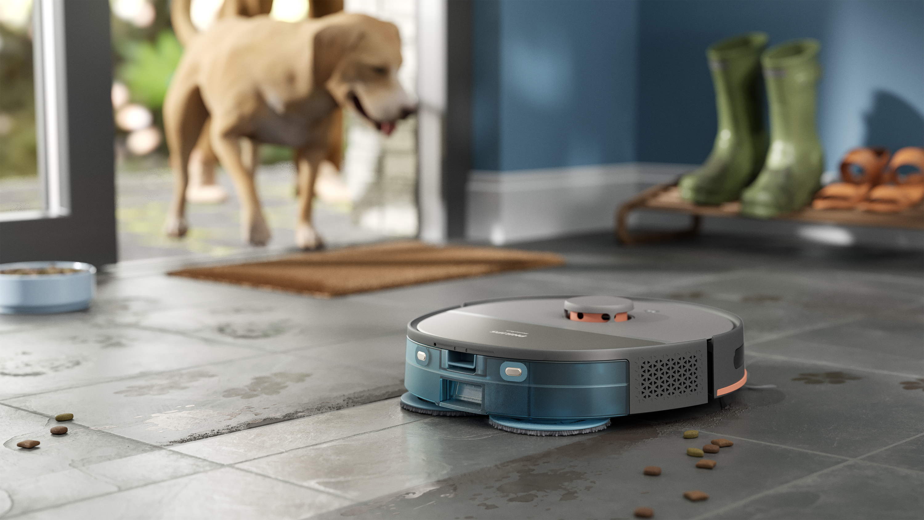Slimmer, schoner, sneller: ontdek de nieuwe Philips HomeRun 5000-serie met dubbele dweil