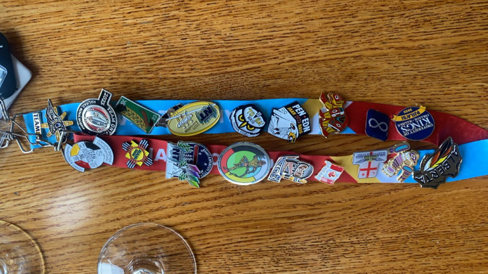 Tennyson's lanyard is a special memento from her experience at the NAIG.