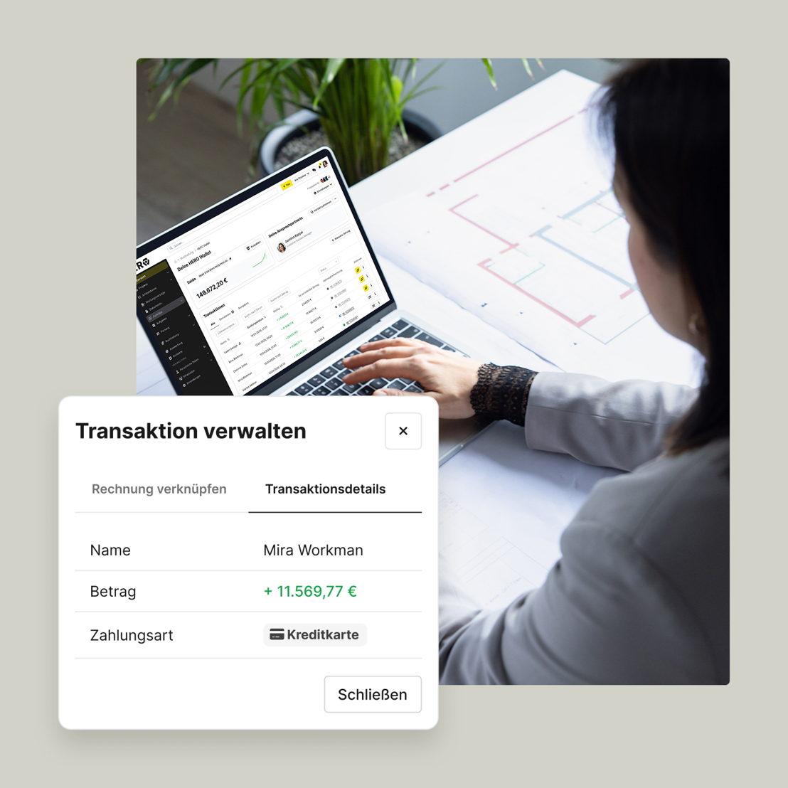 HERO Wallet Transaktion verwalten