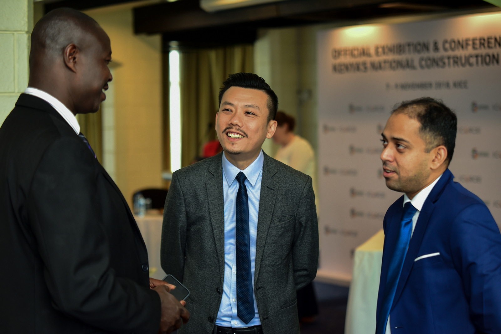 Team dmg events representing The Big 5 Construct East Africa 2018 in speak with Eng. Maurice Akech, Ag. Executive Director for the National Construction Authority after the press conference