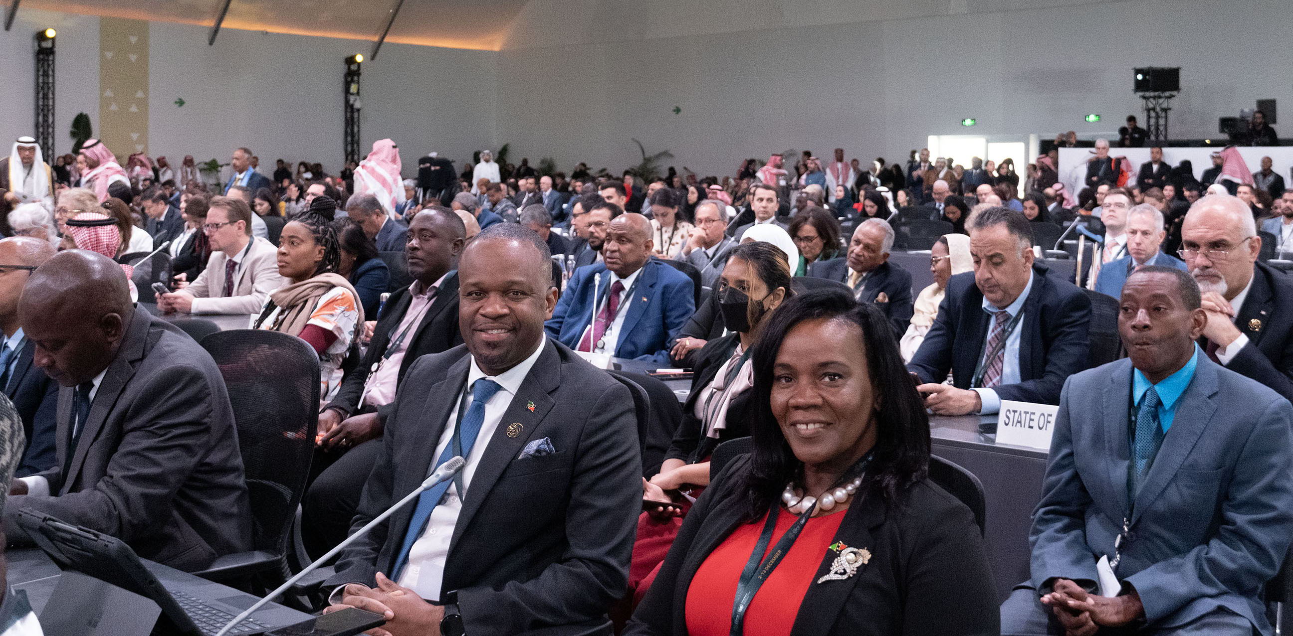 Hon. Minister Konris Maynard and Permanent Secretary Sherlita Dore-Tyson, St. Kitts and Nevis