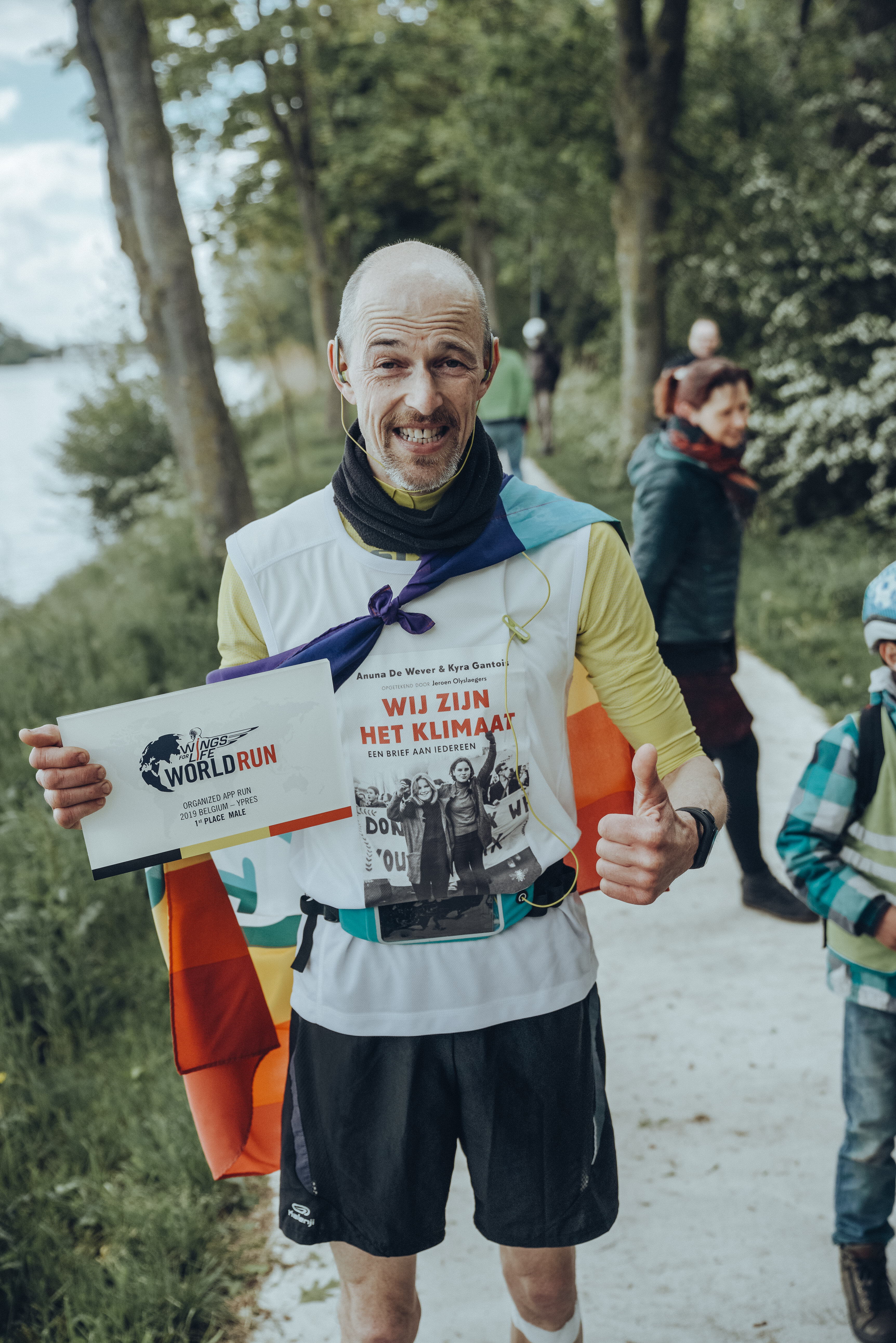 Stefan Hanoulle - Winner Wings for Life Organized App Run Ypres 2019 - 44.2km