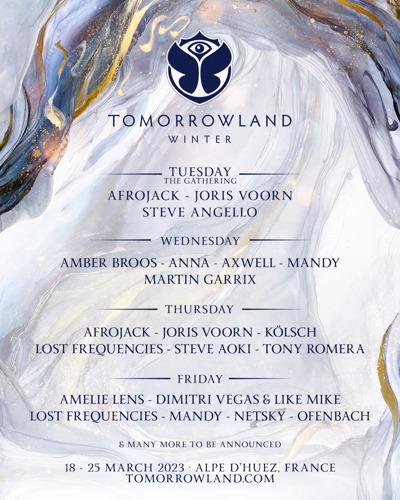 Tomorrowland Winter adds Axwell, Steve Angello, Steve Aoki and Tony Romera to the 2023 line-up