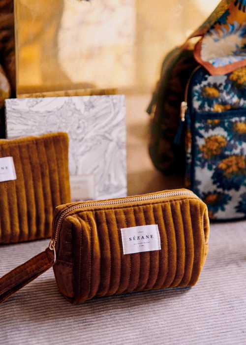 Sézane x Inouï - TROUSSE BEAUTE Dragonne Caramel