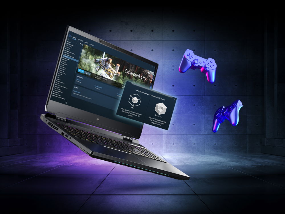 Acer SpatialLabs TrueGame حالت بازی 3D Ultra را برای عبور از محدودیت فناوری بازی های سه بعدی معرفی می کند.