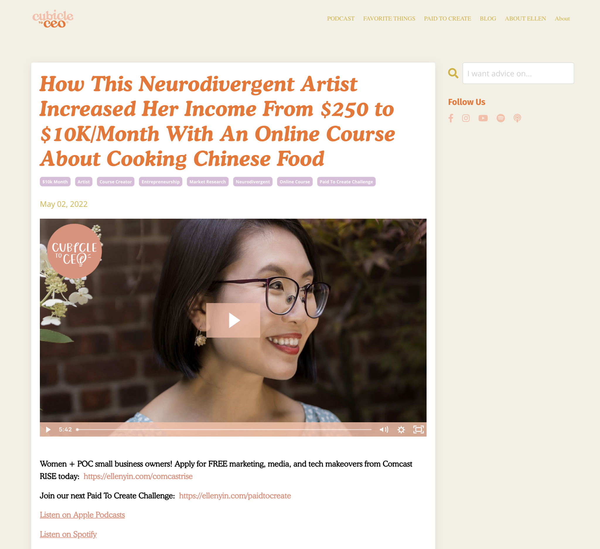 [browser]Artist and writer Linda Yi of Panda Cub Stories was featured on her favorite podcast, Cubicle to CEO, thanks to her effective email pitch.