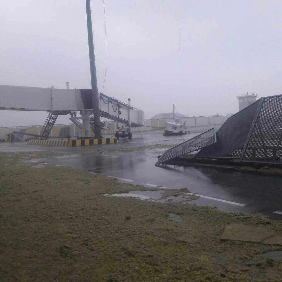 Scenes from St Maarten's Airport in the aftermath of Hurricane Irma.