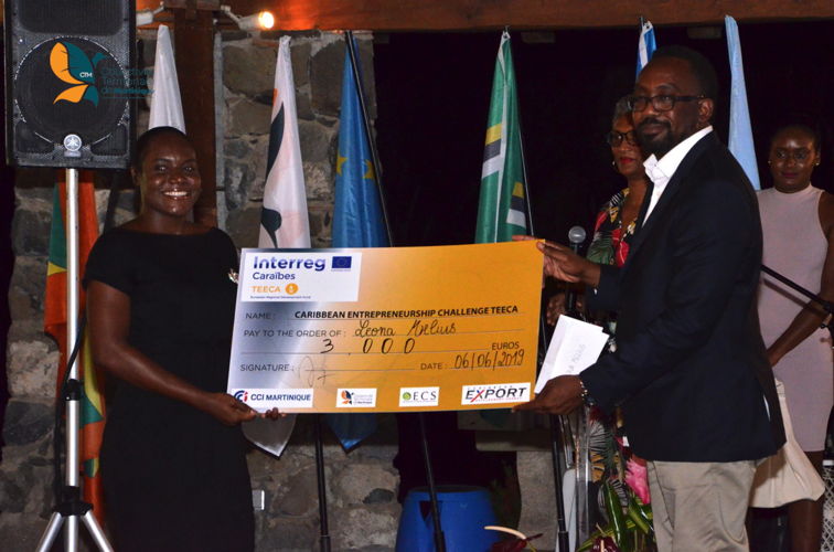 Leona Melius, participant from Saint Lucia received the 3rd prize of the Challenge