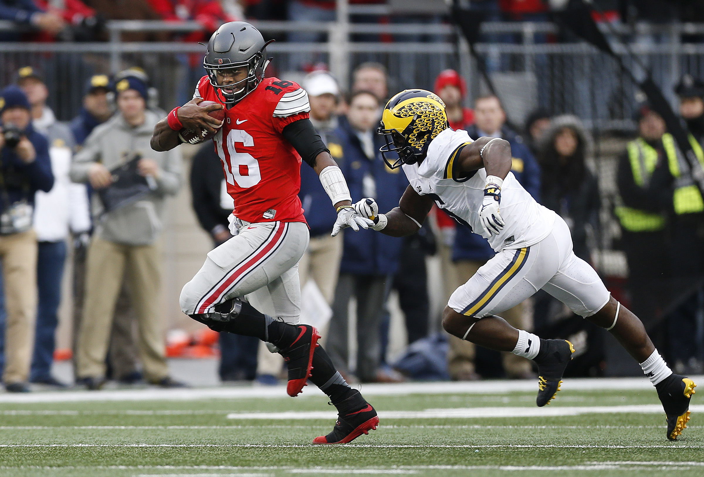 Barrett is the lone quarterback in the history of the Ohio State-Michigan rivalry to go 4-0 as a starter. Photo credit: Ohio State Athletics.