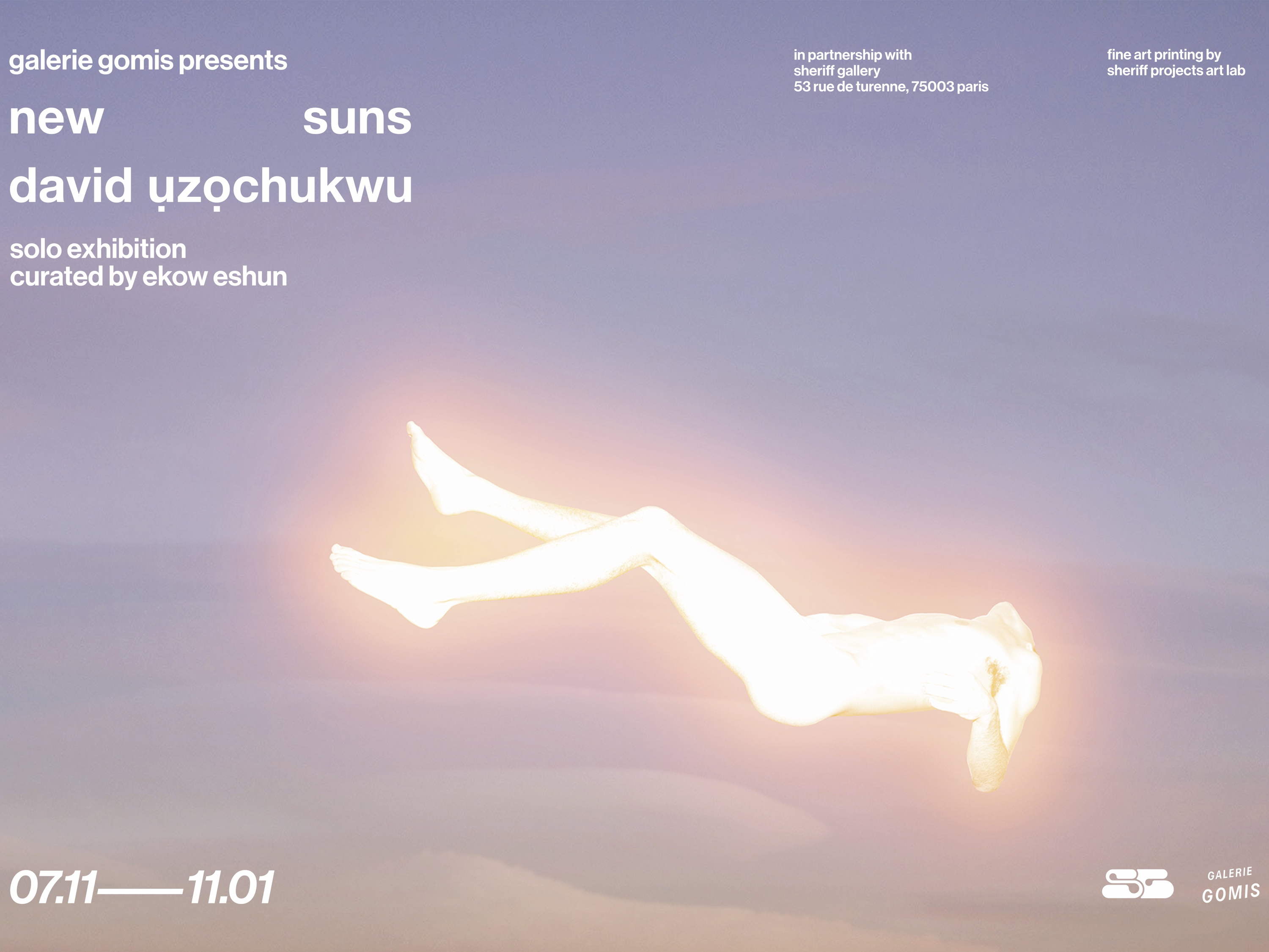 Galerie Gomis launches its residency at Sheriff Gallery in Paris with the exhibition ‘New Suns’ by David Ụzọchukwu, curated by Ekow Eshun