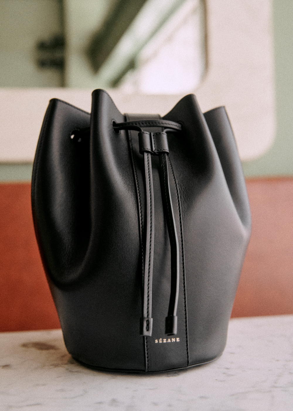 Sézane - Bourse Marcel - noir lisse - 330€