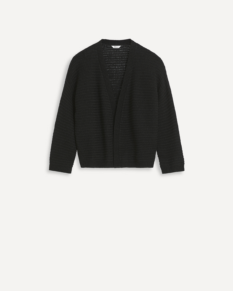 Long-Sleeve Loose Linen-Blend Bolero x The Birds Papaya