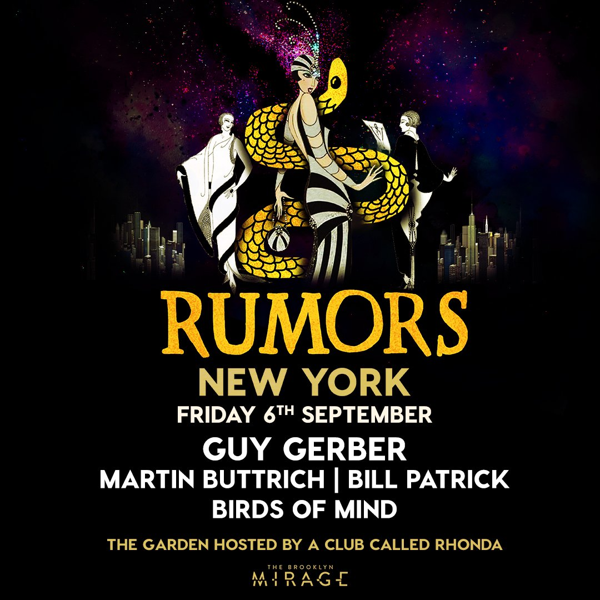 Guy Gerber’s Rumors at Brooklyn Mirage September 6th