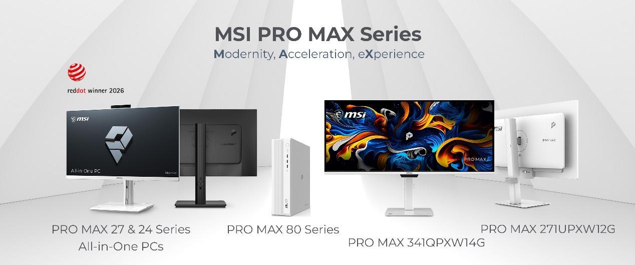 MSI präsentiert die PRO MAX-Lineup auf der COMPUTEX 2026: Desktops & Monitore für minimalistische Workspaces