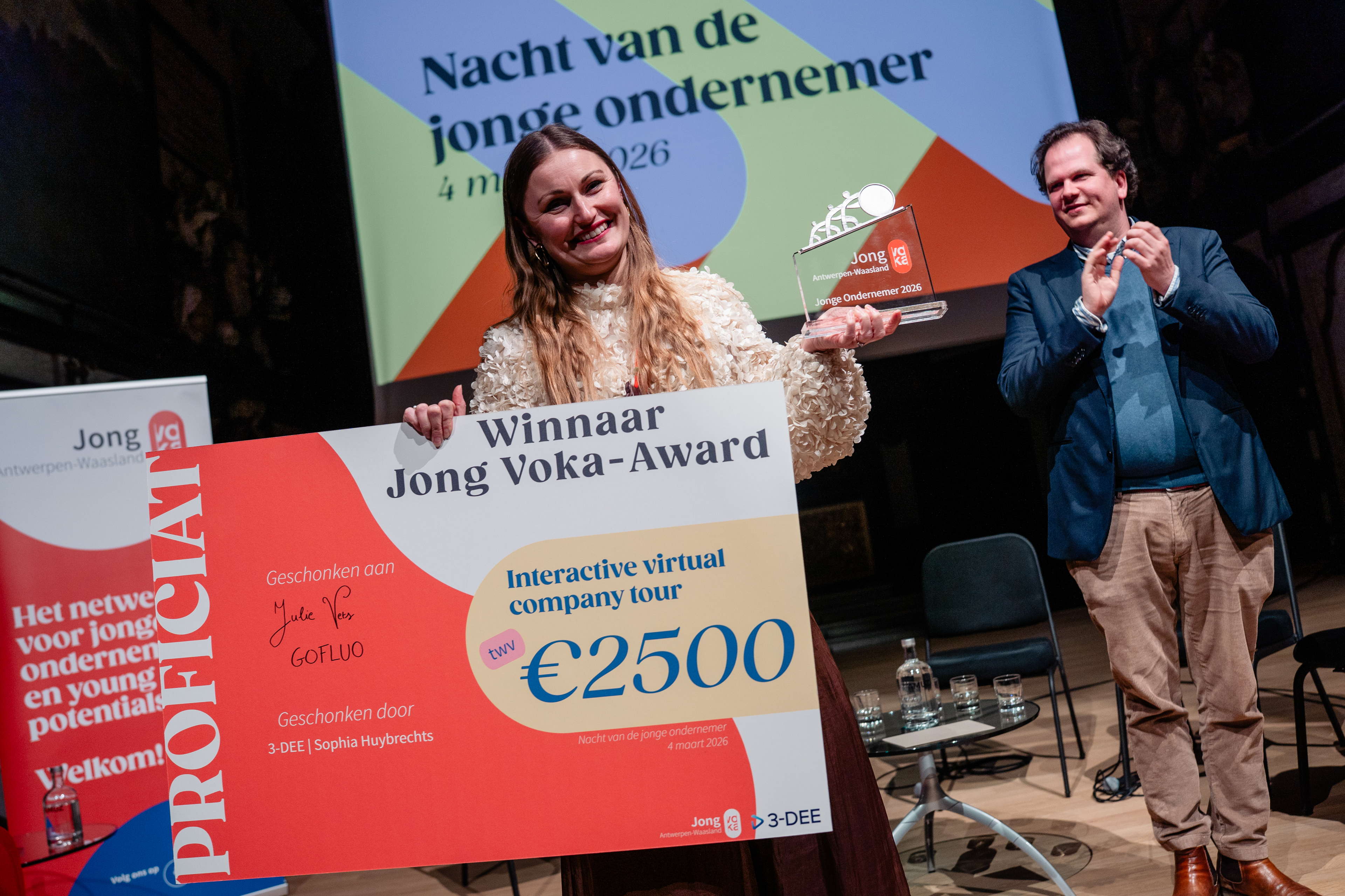 Julie Vets (GOFLUO) wint award Jonge Ondernemer 2026