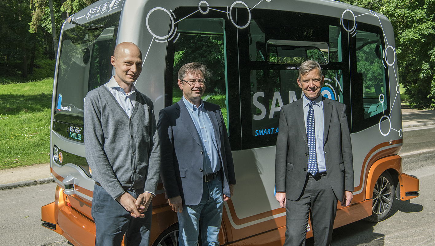 Mathieu Nicaise, Philippe Vandewauwer et Brieuc de Meeûs (Copyright STIB)