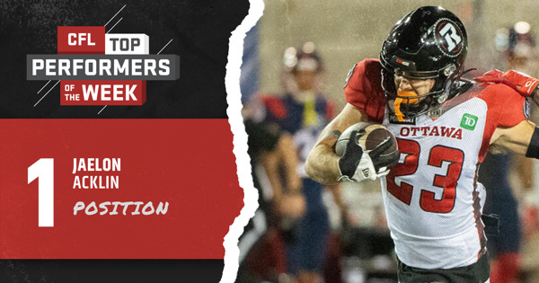 Preview: CFL TOP PERFORMERS – OK TIRE LABOUR DAY WEEKEND