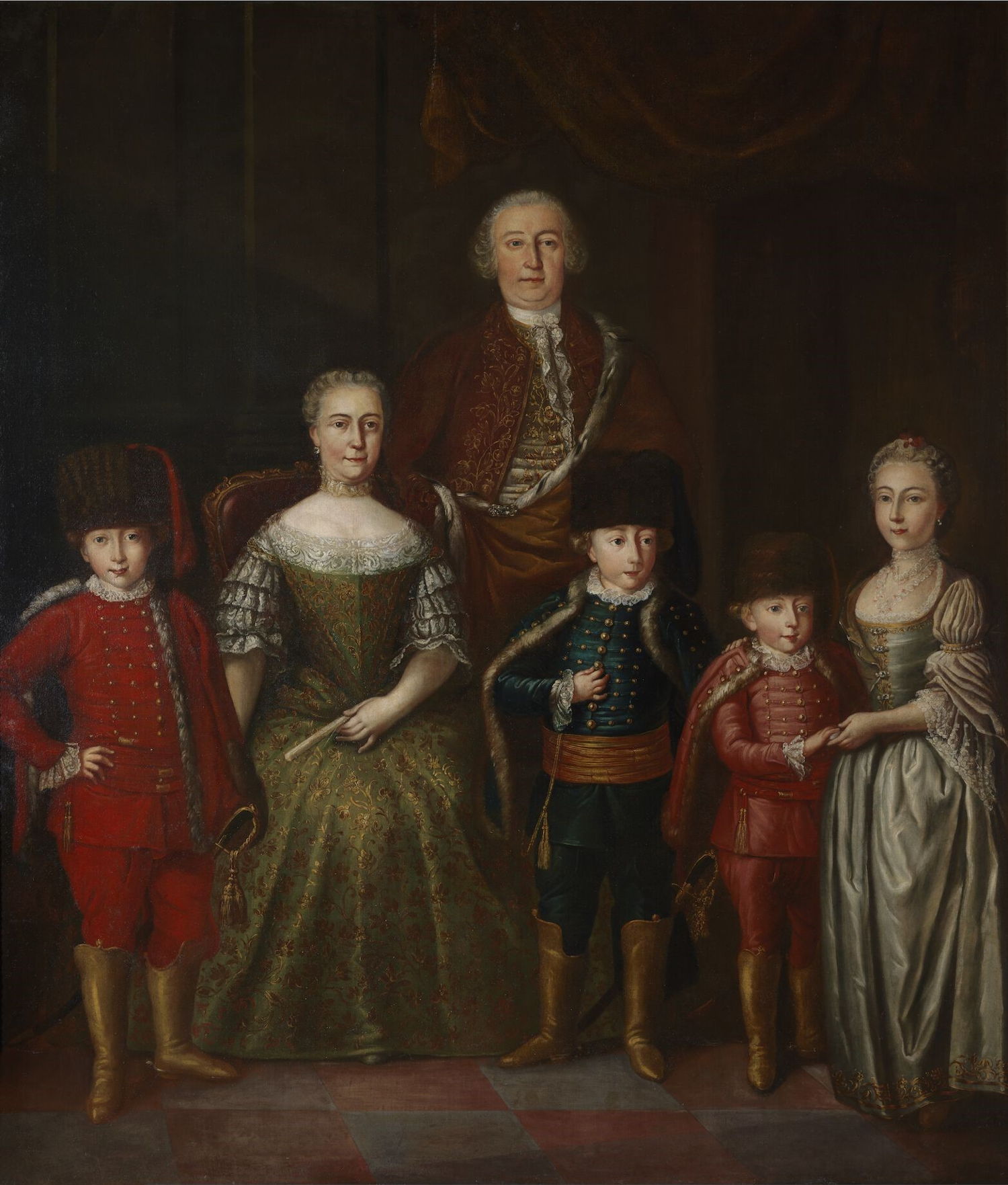 Portret van Giangaleazzo Arconati Visconti en zijn gezin, 18de eeuw, collectie Kasteel van Gaasbeek, www.artinflanders.be, foto Dominique Provost