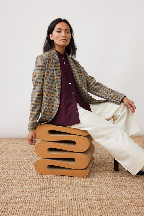 MARDI EDITIONS - Veste Alicia Laine Carreaux jaune - 350€