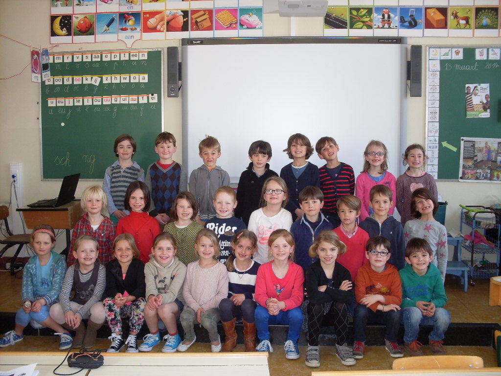 1ste leerjaar v/d Vrije Basisschool Sint-Maarten uit Sijsele won een smartboard