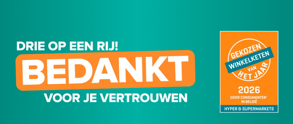 Carrefour is voor de derde keer op rij gekozen 'Winkelketen van het Jaar'