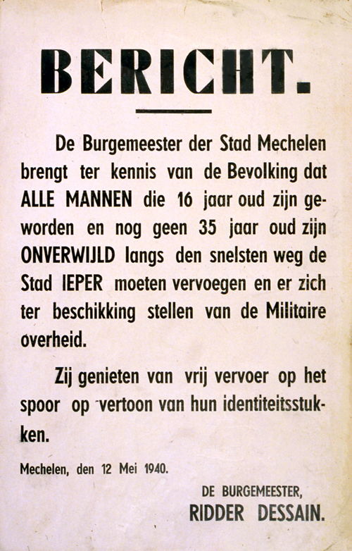 Oproepingsbevel (Mechelen, mei 1940)