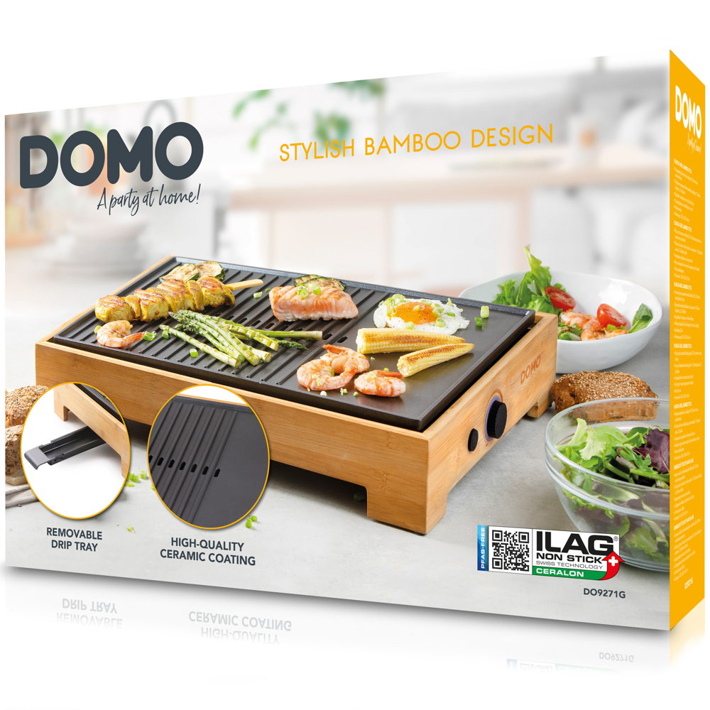 DO9271G Plancha Grill Bamboo Style (4-6 personen)