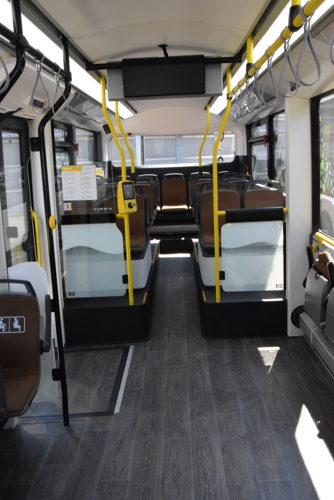Elektrische VDL-bus in Gent - interieur