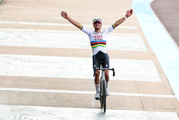 Peerless Mathieu van der Poel wins second Paris-Roubaix in a row