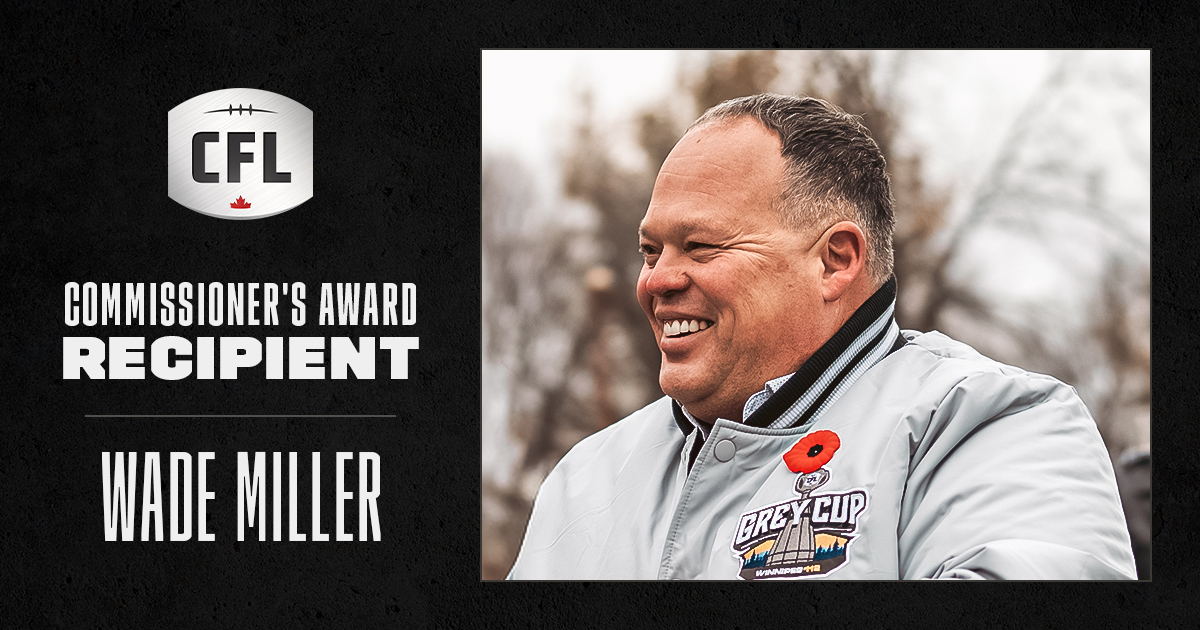 WADE MILLER RECOGNIZED WITH COMMISSIONER’S AWARD