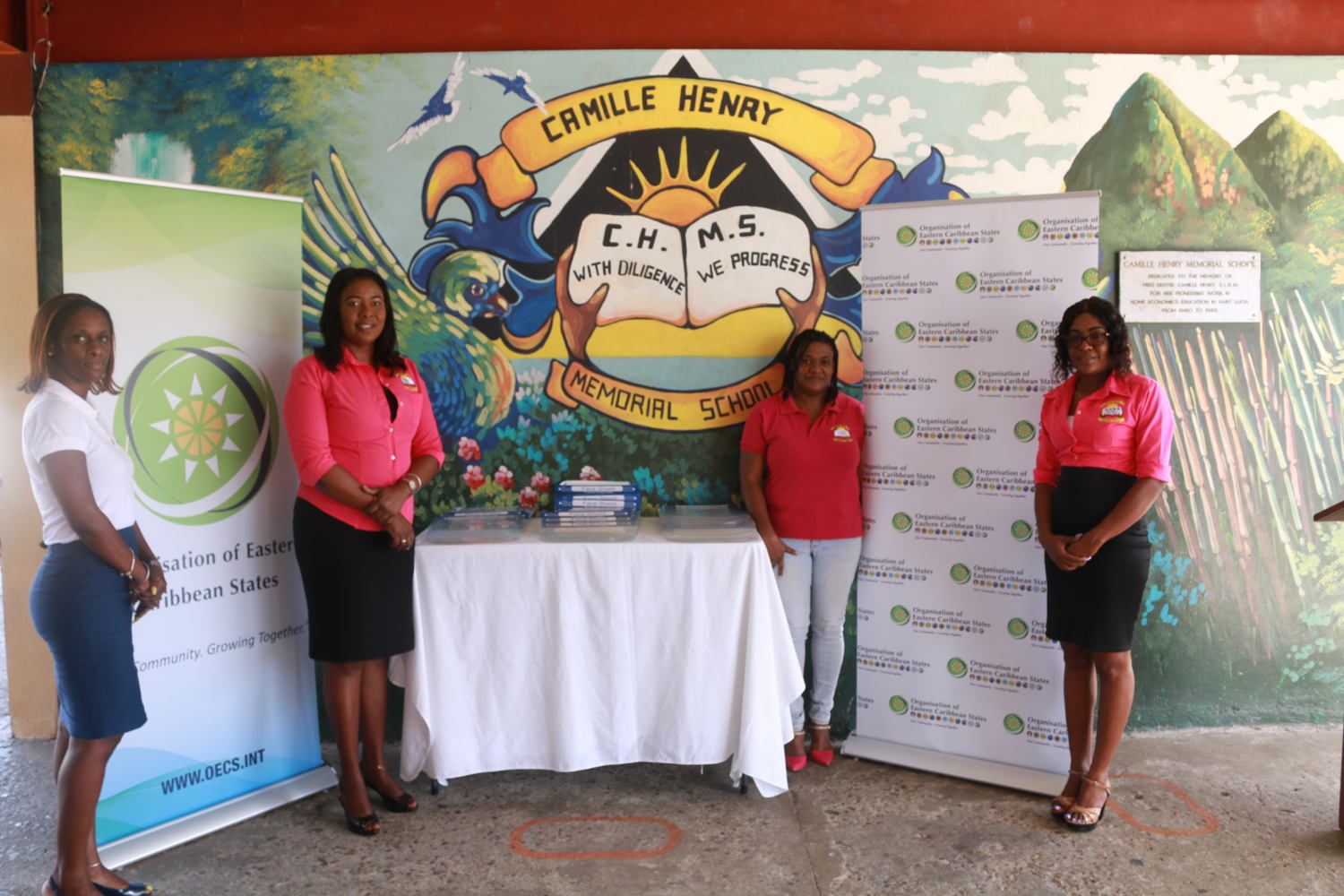Principal and Staff of the Camille Henry Memorial School 