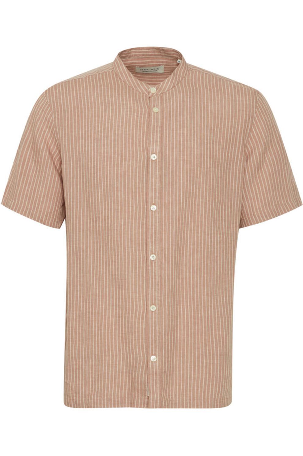 Casual Friday_Shirt CF Anton Ss Linen Striped Shirt brown_JUTTU_€69,95
