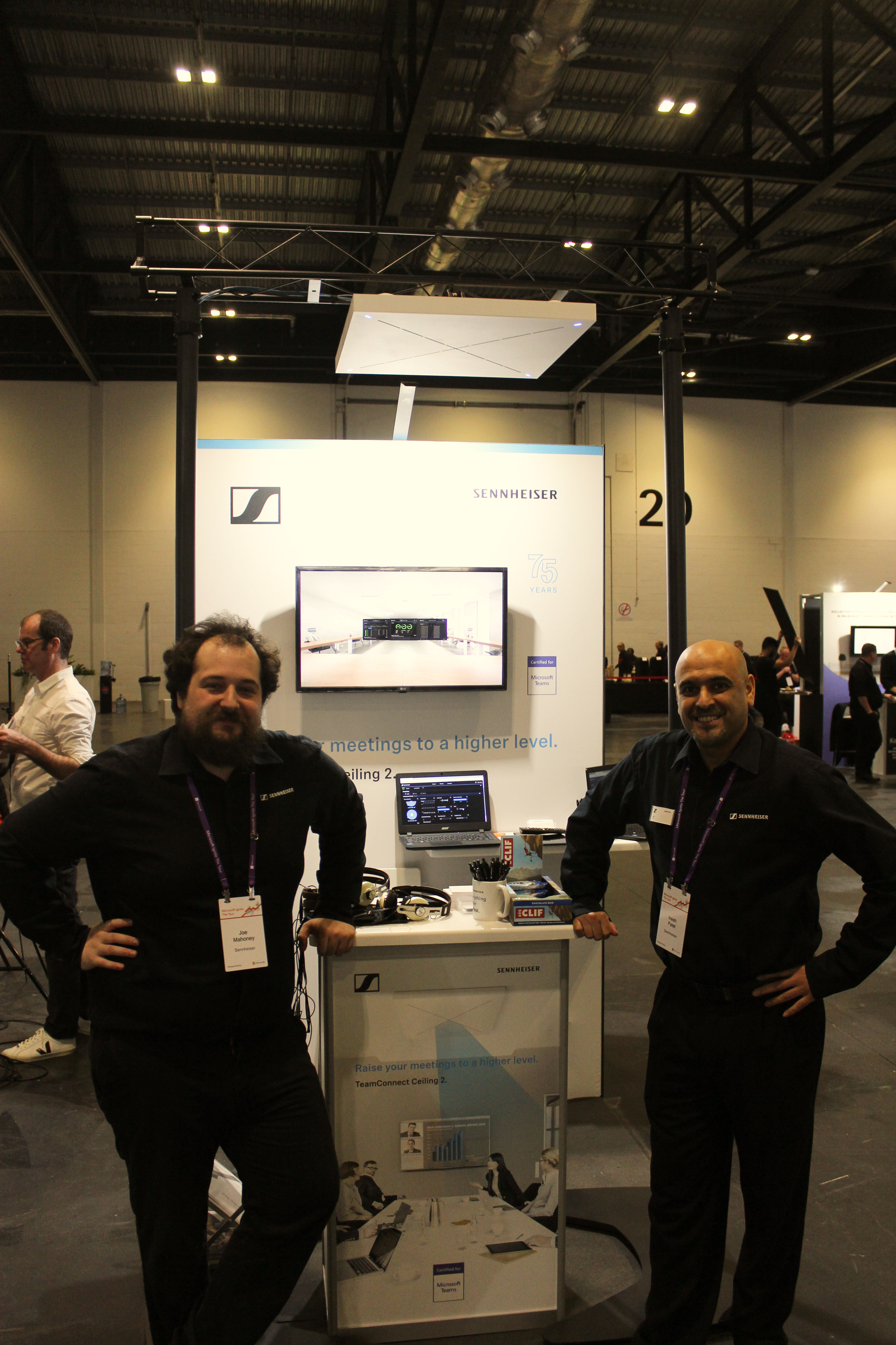 From left to right: Joe Mahoney, Customer Development & Application Engineer and Inesh Patel, Channel Sales Manager - Pro Audio Solutions at Sennheiser