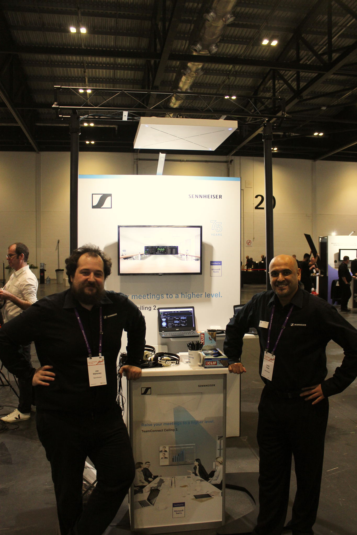 From left to right: Joe Mahoney, Customer Development & Application Engineer and Inesh Patel, Channel Sales Manager - Pro Audio Solutions at Sennheiser From left to right: Joe Mahoney, Customer Development & Application Engineer and Inesh Patel, Channel Sales Manager - Pro Audio Solutions at Sennheiser