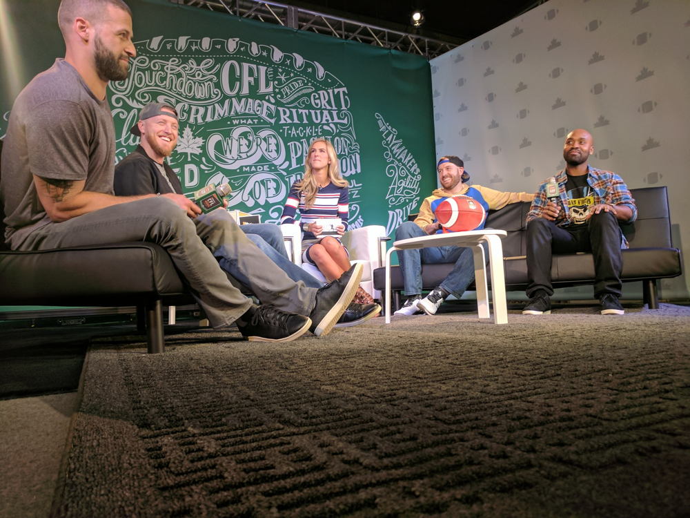 Émission #MarksCFLWeek Live avec Brody Lawson. Crédit : LCF