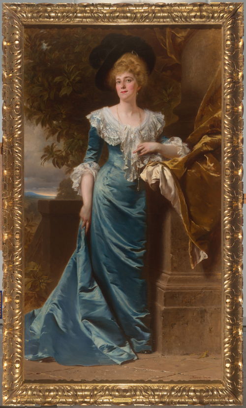 Guyla Benczur, Portret van Hertogin Engelbert Maria van Arenberg, née Hedwige van Ligne , 1900 © Bruno Vandermeulen – KU Leuven