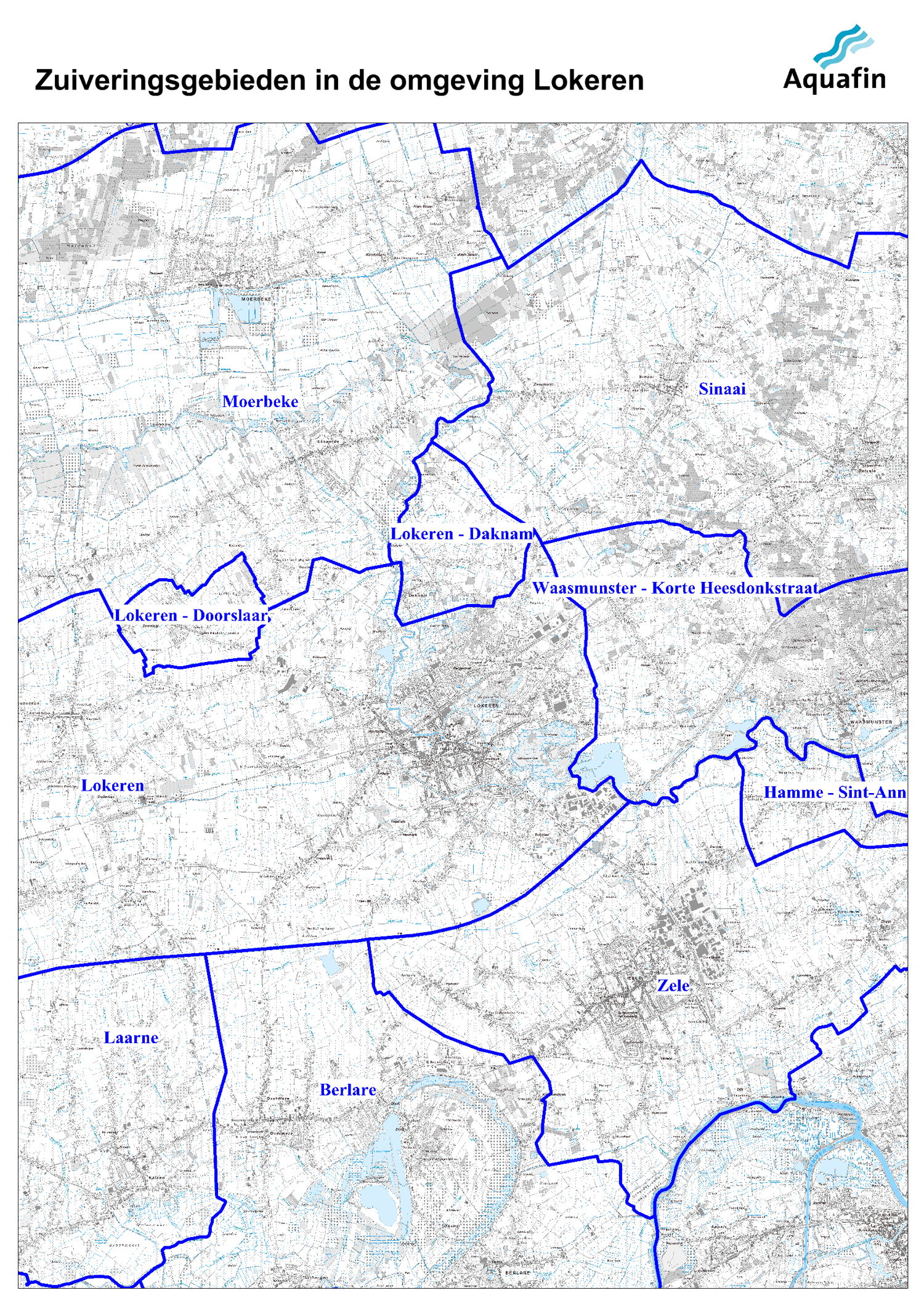 Waar wordt mijn afvalwater gezuiverd: zuiveringsgebieden in de omgeving van Lokeren