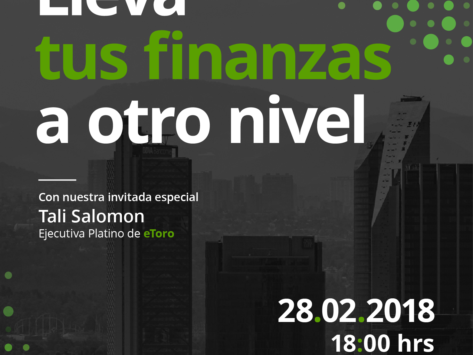 Invitación "Lleva tus finanzas a otro nivel"