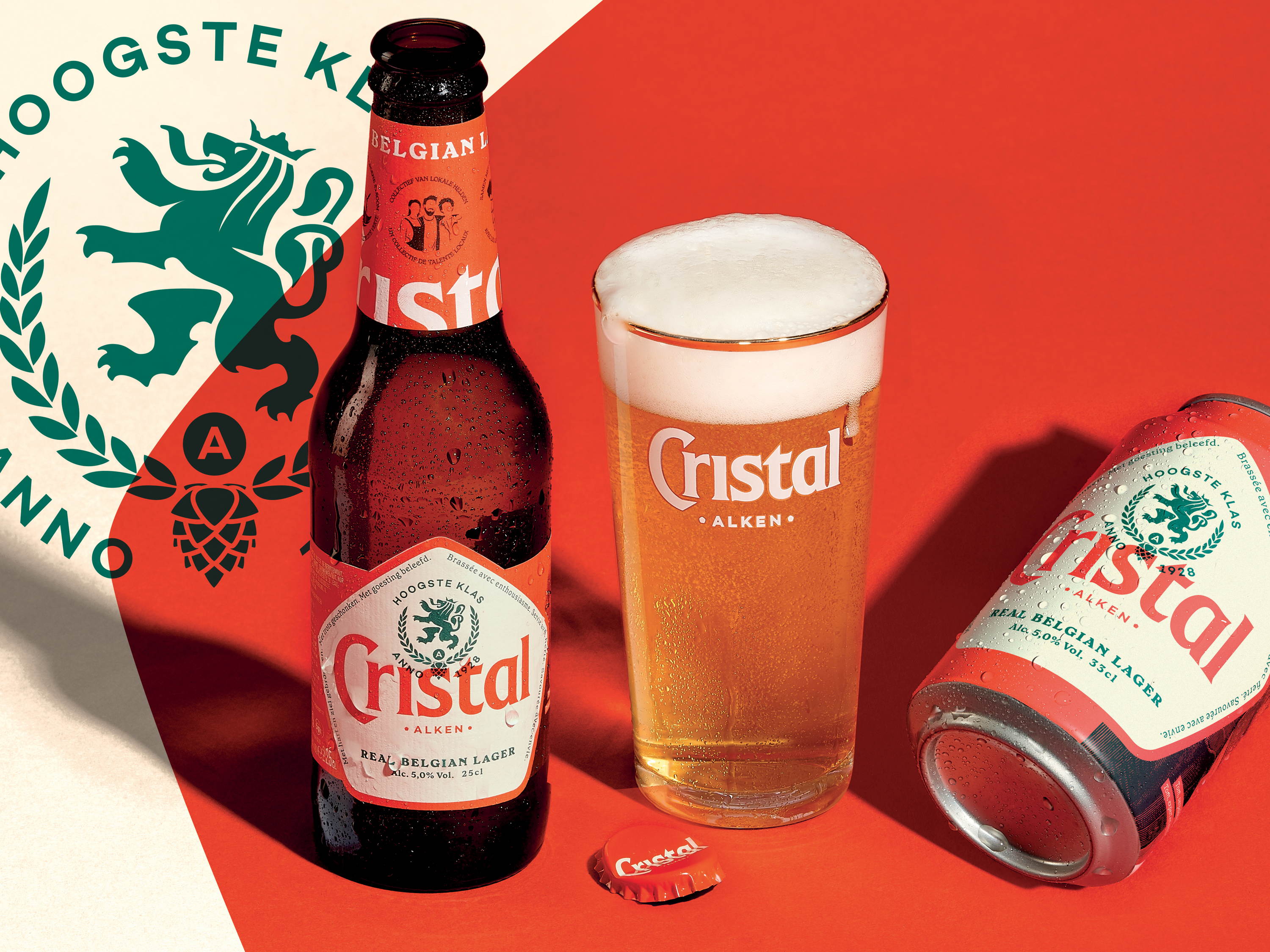 Cristal zet in op 100% groene stroom en lokale ingrediënten in samenwerking met Belgische boeren.