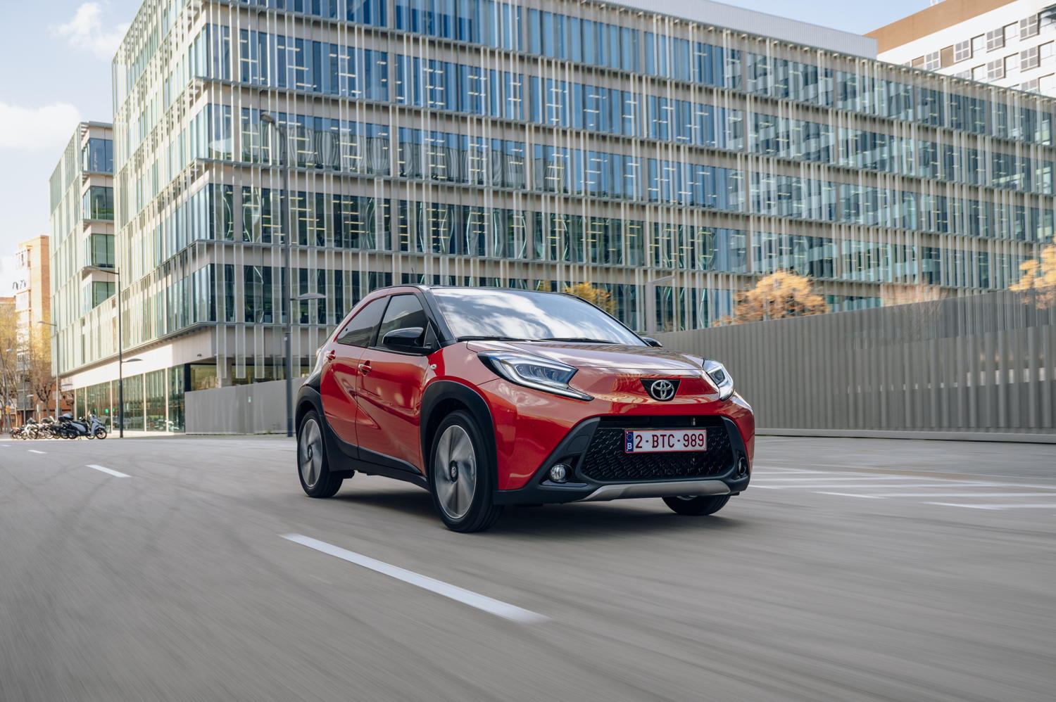 Toyota Aygo X with background