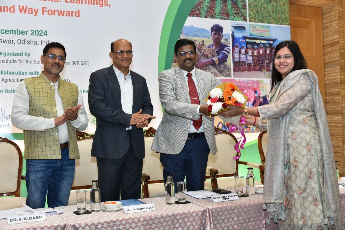 Dr Shalander Kumar pictured alongside Prof Sanjaya K. Dash and Dr Pravat Kumar Roul at the inaugural ceremony.