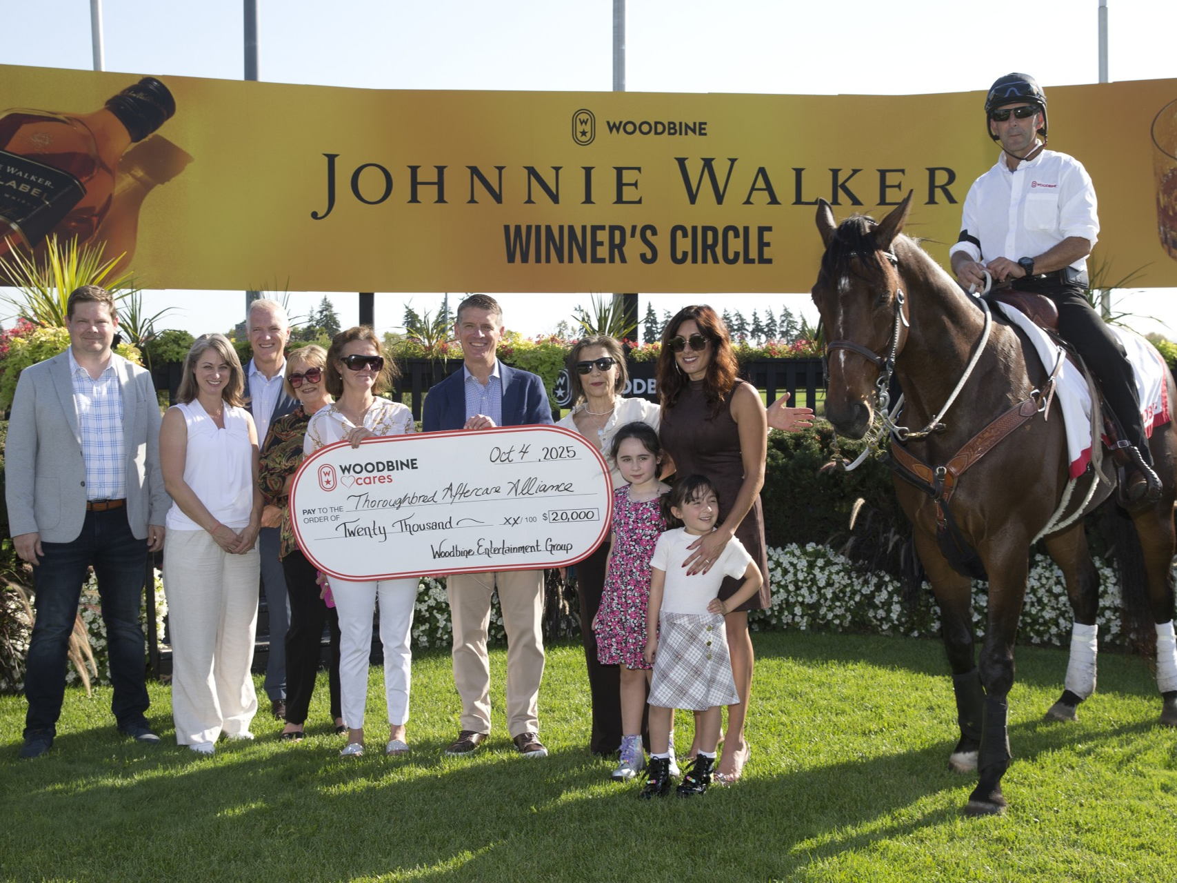 Woodbine makes increased donation to Thoroughbred Aftercare Alliance 