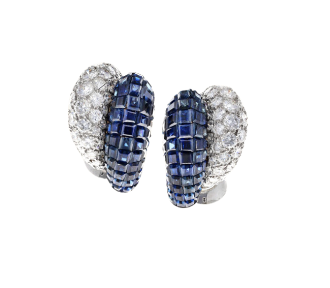 Van Cleef & Arpels Sapphire and Diamond Earrings, 1980, $395,000