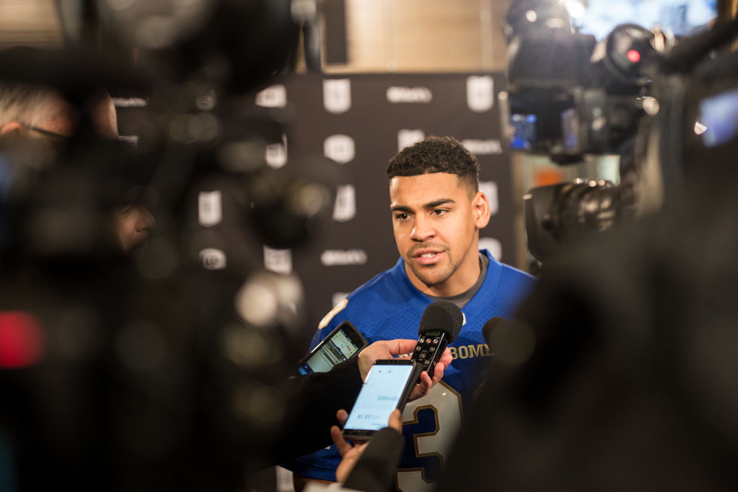 Winnipeg Blue Bombers running back Andrew Harris. Photo credit: Reid Valmestad/CFL 