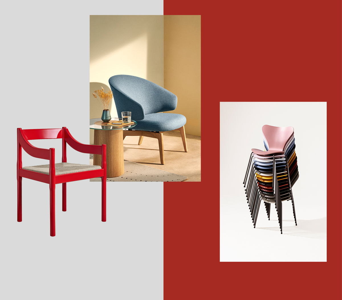 Carimate stoel - Let Lounge Chair - Arne Jacobsen-stapelstoelen