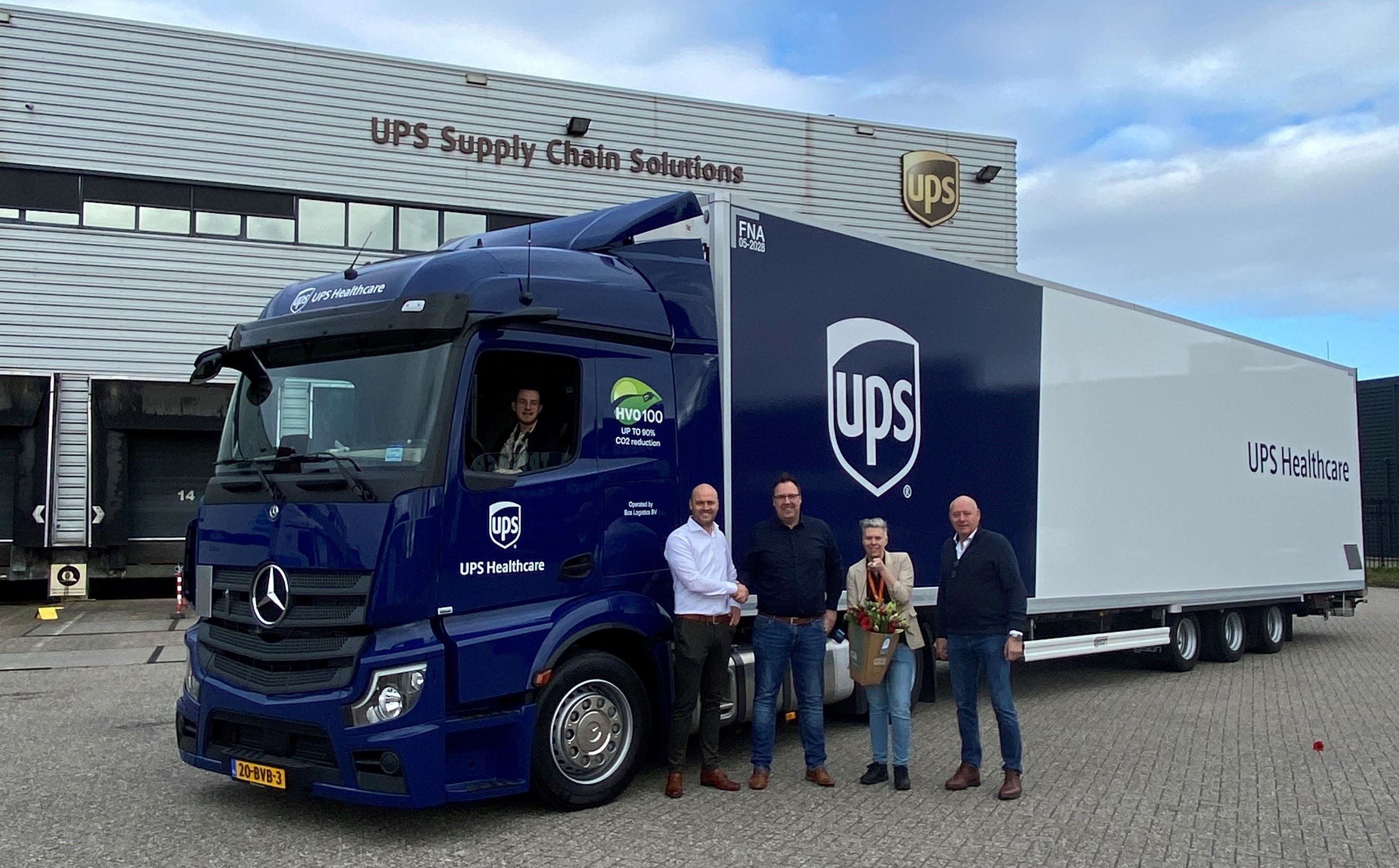 UPS Supply Chain Solutions Europe zet HVO100 biobrandstofvrachtwagens in