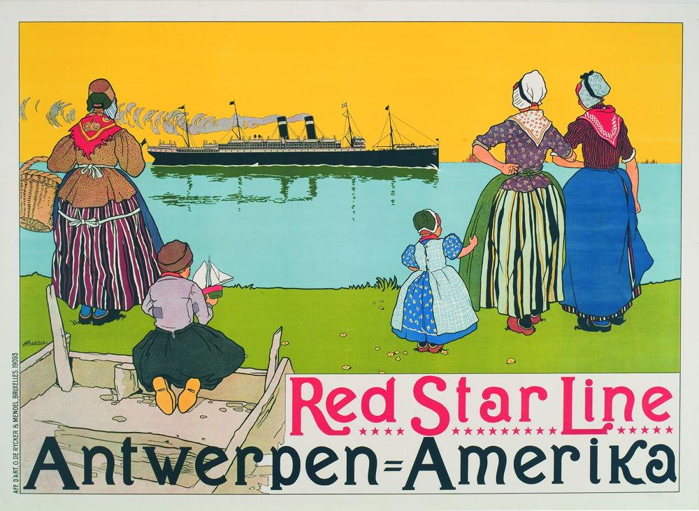 Henri Cassiers, affiche Red Star Line