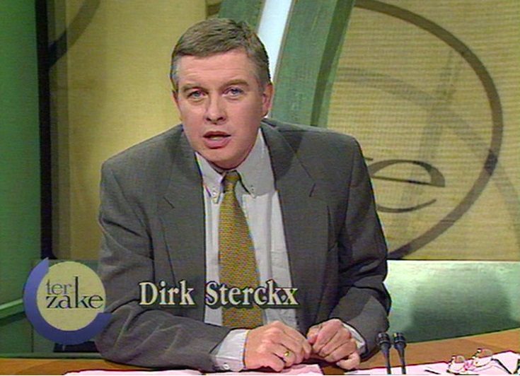 Dirk Sterckx in de eerste uitzending van Terzake op 5 september 1994 - (c) VRT